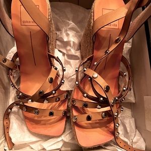 Dolce Vita Clear Strappy Studded Espadrille NWT